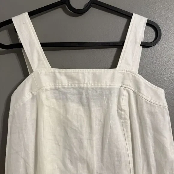 Madewell Linen Blend Princess Seamed Dress Old Money quiet luxury timeless NWT - Picture 3 of 9